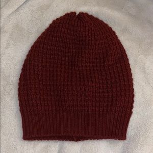 Maroon knit beanie